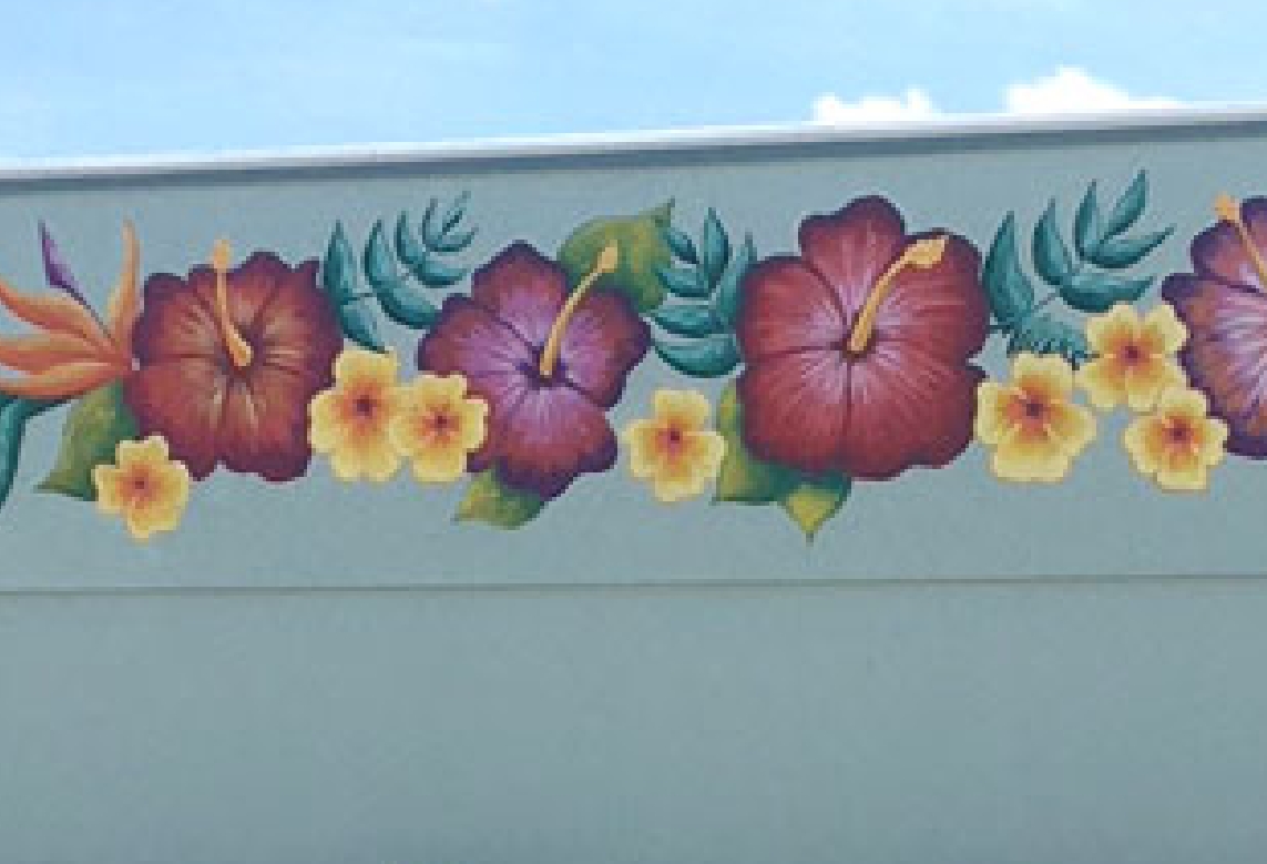 Kimber Grobman "Hibiscus Flowers" Mural