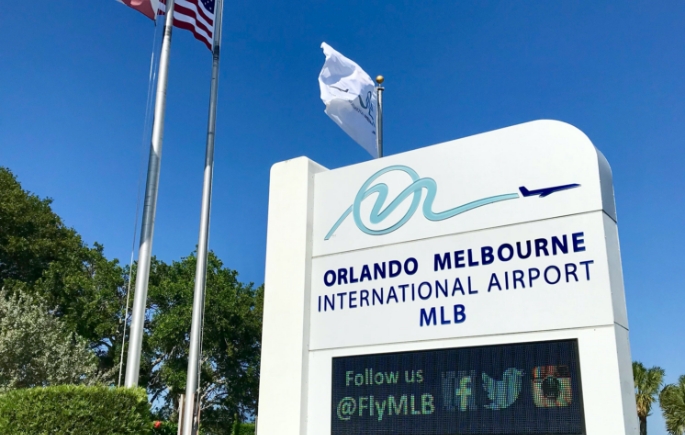Orland Melbourne International Airport MLB sign